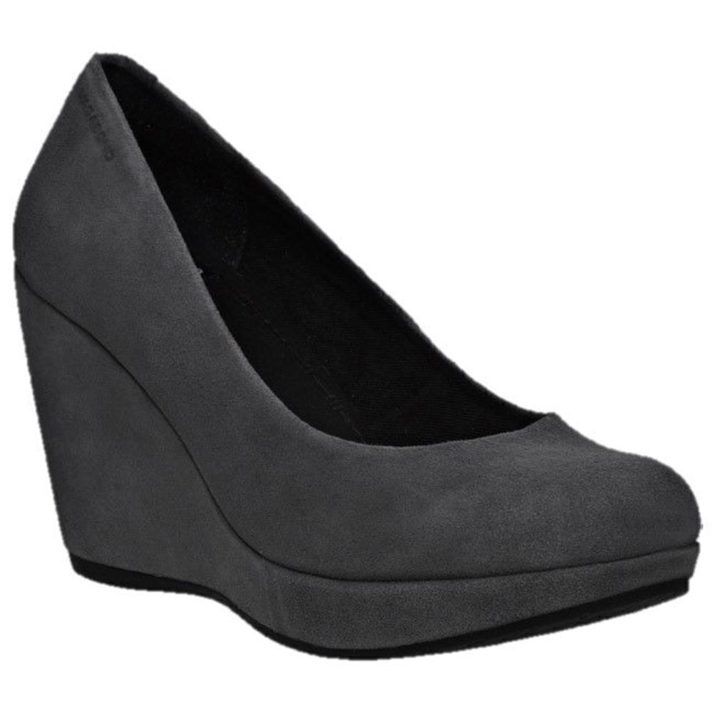 Vagabond Black Suede Wedge Heels